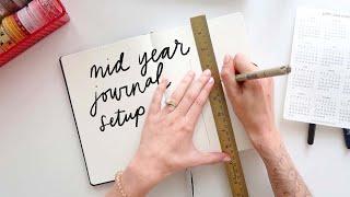 2023 mid-year bullet journal setup | set up a journal with me!