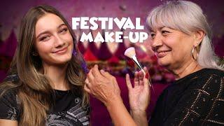 ASMR - MakeUp Artist does my Festival MakeUp! (Makeup Tutorial)