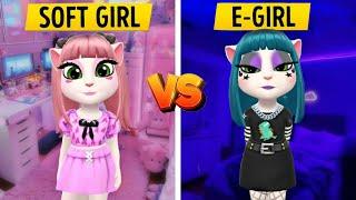 SOFT GIRL vs E-GIRL // My Talking Angela 2