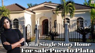villa single story home for sale/a modern open plan home/modern 3 bedroom house/Puerto Plata DR