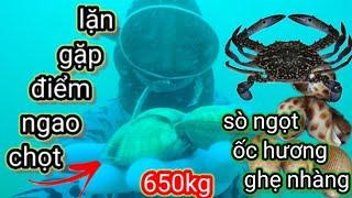 Lặn biển gặp điểm ngao chọt bắt 650kg sò ngọt ốc hương ghẹ nhàng tập 8 || #LinxitrumTV #Lặnbiển