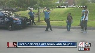 KCPD officer dances with neighborhood kids