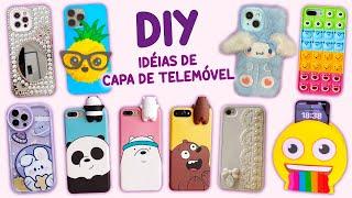 10 DIY TRUQUES DA VIDA CAPA DE TELEMÓVEL - FÁCEIS E BARATOS #diy