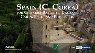 Spain (C. Corea) for Chitarra Battente, Ukubass, Cajon, Flute and Percussion