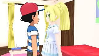 Ash and Lillie kiss