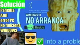 Cómo Solucionar errores de Problemas de Arranque en Windows 10 11 8 7 FÁCIL Pantalla azul