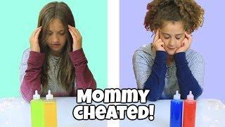 MOM CHEATED AGAIN!!! Twin Telepathy Slime Challenge!!!