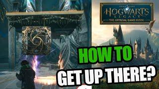 How ti get up to the ledge bridge in the trial 2 or second trial puzzle in Hogwarts Legacy
