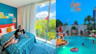 Universal's Cabana Bay Beach Resort! Room Tour, Lazy River, Galaxy Bowl, Bayliner Diner & More!