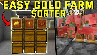 EASY Gold Farm Item Sorter MINECRAFT BEDROCK 1.21! (Bedrock/Mcpe/Ps4/Xbox)