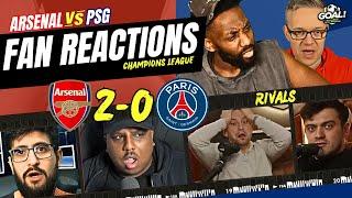 Arsenal's RIVALS fans reactions to Arsenal 2-0 PSG! CHAMPIONS LEAGUE 2024/25