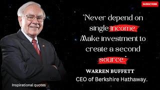 Inspirational & Motivational Quotes by Warren Buffett | CEO of Berkshire Hathaway | Quotes |