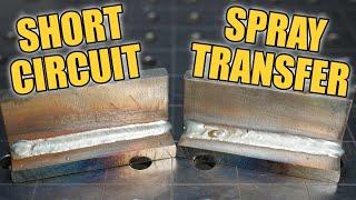 MIG Welding Thick Steel - Short Circuit vs Spray Transfer