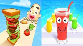 Sandwich Runner VS Juice Run Android iOS Mobile Gameplay Walkthrough Ep 1