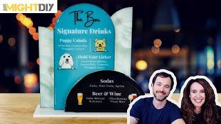 How to Sublimate an Acrylic Bar Menu Sign | DIY Wedding & Event Decor