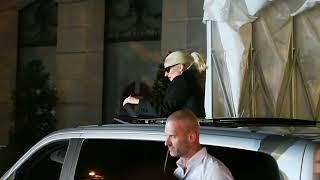 Lady Gaga played two snippets of her new song in Paris