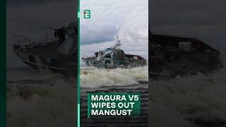  Magura V5 marine DRONE HITS Russian speedboat in Crimea #shorts