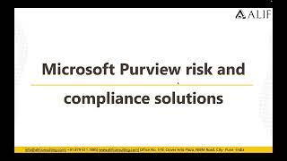 Microsoft Purview risk and compliance solutions