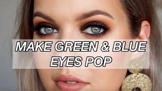 HOW TO MAKE GREEN & BLUE EYES POP! | Smokey Eye Makeup Tutorial