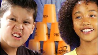 Kids Try The Cup Stacking Challenge