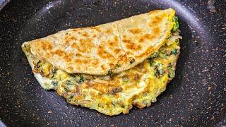 Cover the Eggs with Tortilla! Delicious Recipe in 5 minutes! Breakfast Idea with Eggs.