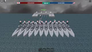 Massive Battleship Fleet Naval Warfare Roblox