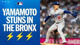 Yoshinobu Yamamoto strikes out 7 in the Bronx! | 山本由伸ハイライト