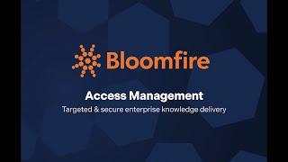 Bloomfire Access Management