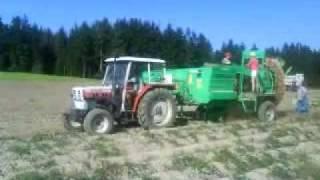 Steyr 8055 mit Wiesent Kartoffelvollernter