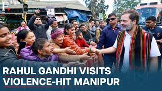 India's Opposition Leader Rahul Gandhi Meets Violence Victims in Manipur