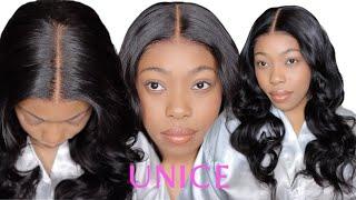 7X5 LACE CLOSURE GLUELESS BODY WAVE WIG FOR BEGINNERS | UNICE HAIR #unicehair