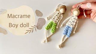 آموزش عروسک پسر مکرومه macrame boy doll