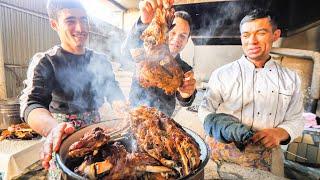 Street Food in UZBEKISTAN - GIANT MEAT BUCKET + Best Street Food in ASIA - TANDOORI MEAT CAVE!!!