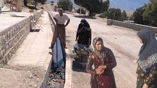 Azizullah and Ziba are cleaning and visiting Fariba before Azizullah