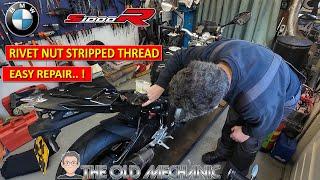 BMW S1000R Rivet nut REPAIR.. EASY..?