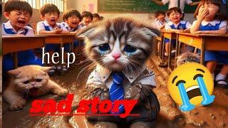 sad kitten story  people looking forward