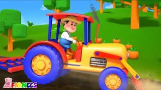 Ruote del trattore | Musica per bambini | Video animati | Farmees Italiano | Filastrocche