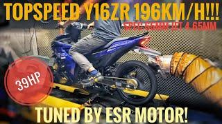 Y16ZR : TOPSPEED PADU Y16 196KM/H VVA SPEC 65MM JET 4.65MM TUNED BY ESR MOTOR!!!