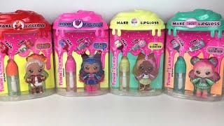 YummiLand SERIES 2 Mini Dolls & Scented Lip Gloss: Cotton Candy, Sour Straws, Rock Candy & Cinnamon