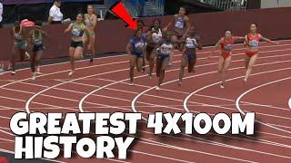 OMG Greatest 4x100M come back in History Shelly ann Fraser pryce destroyed the feild