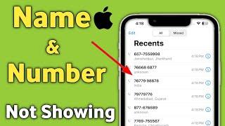 iPhone Contact Name Not Showing | Call Logs Not Showing | Contact Problem in iPhone