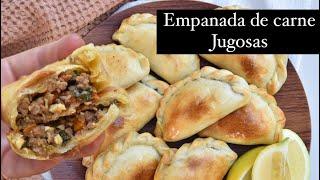 Empanadas de Carne  masa casera y relleno jugoso ( hay truco para lograrlo)