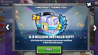  FREE GIFT!!! 2.5 BILLION INSTALLS SPECIAL - Hill Climb Racing 2