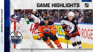 Blue Jackets @ Oilers 12/16/21 | NHL Highlights