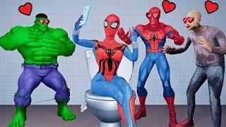 Hulk x Spider Man Strong Love in Granny House | Funny Horror Animation