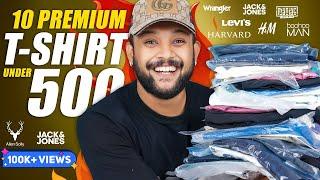 10 BEST Branded T-Shirts Under ₹500 for College  Men T-Shirts Haul Review 2024 | ONE CHANCE