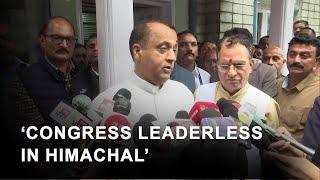 CM Jairam Thakur calls Congress a ‘leaderless’ party in Himachal Pradesh | Latest News