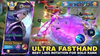 LING ULTRA FASTHAND DESTROYS ENEMY - SUPER AGGRESSIVE + ON POINT Ling Gameplay Mobile Legends