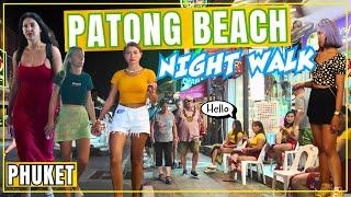 Insane Night Walk around Patong Beach Road in Phuket Thailand.