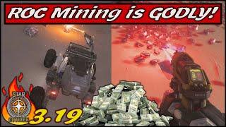 You Can REALLY Start Making Money Fast in Star Citizen 3.19 Doing ROC Gem Mining - HUGE IMPROVEMENT